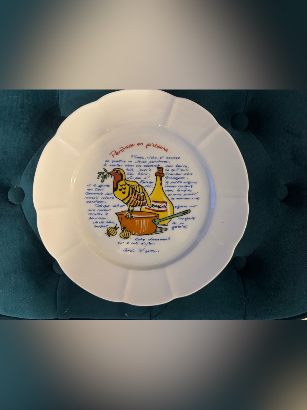 Vintage French Decorative Plate